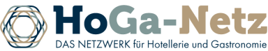 Logo von HoGa-Netz, das Netzwerk für Hotellerie und Gastronomie.