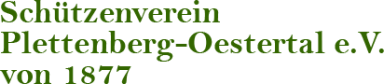 Logo des Schutzvereins Plettenberg-Oestertal e.V. von 1877 in grüner Schrift.