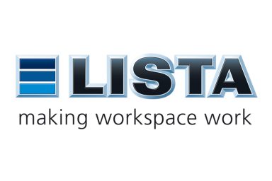 Logo von LISTA mit dem Slogan "making workspace work".