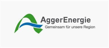 Logo von AggerEnergie mit dem Slogan „Gemeinsam für unsere Region“.